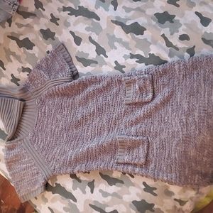 Short sleeve sweater mini dress